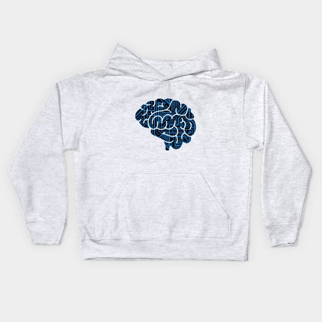 Cybernetic Brain Kids Hoodie by stephencottrellsc